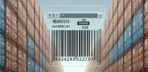 Barcode - Schema in logistics industrial use